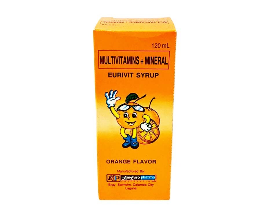 Eurivit Syrup Multivitamins + Mineral Orange Flavor 120mL
