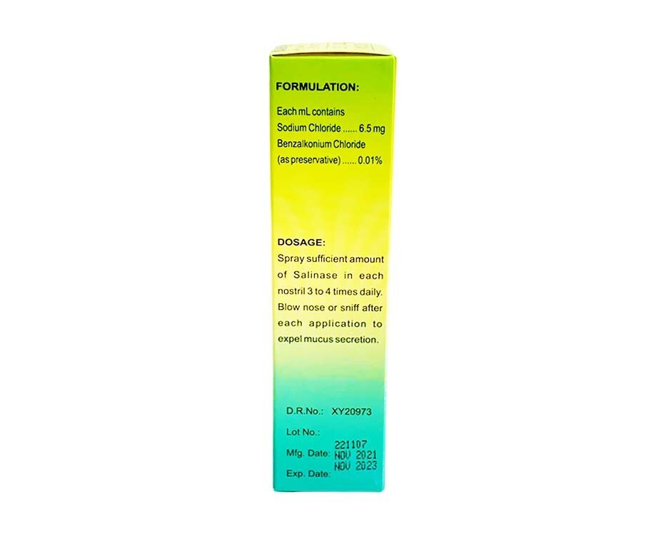 Salinase Sodium Chloride Nasal Spray Nasal Decongestant 30mL