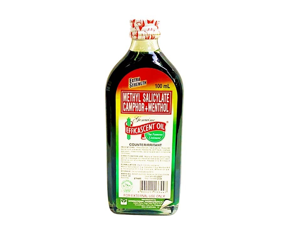 Methyl Salicylate Camphor+Menthol Extra Strength Efficascent Oil Counterirritant 100mL
