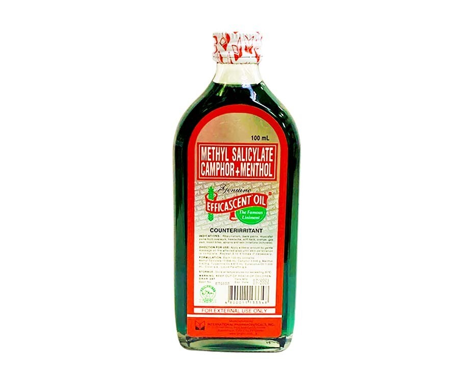 Methyl Salicylate Camphor+Menthol Efficascent Oil Counterirritant 100mL