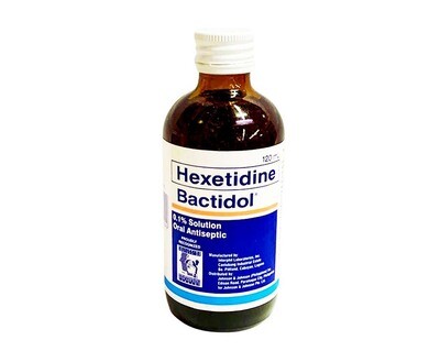Hexetidine Bactidol 0.1% Solution Oral Antiseptic 120mL