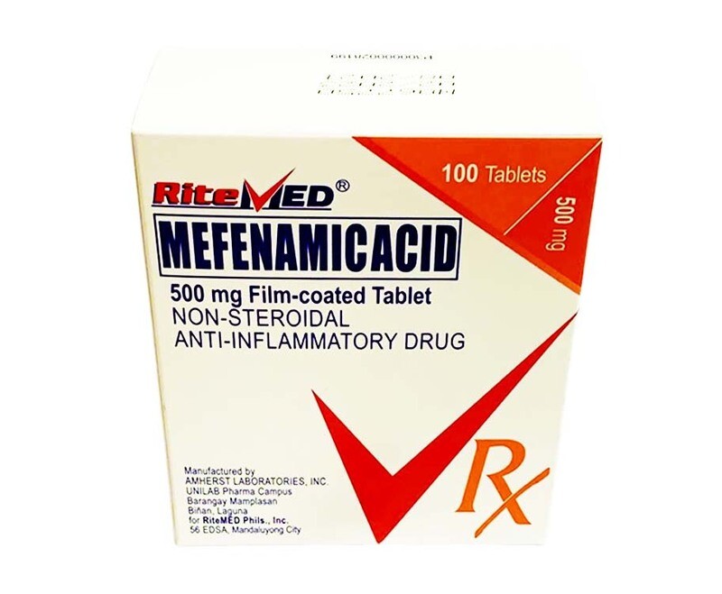 Ritemed Mefenamic Acid Non Steroidal Anti Inflammatory Drug 500mg 100