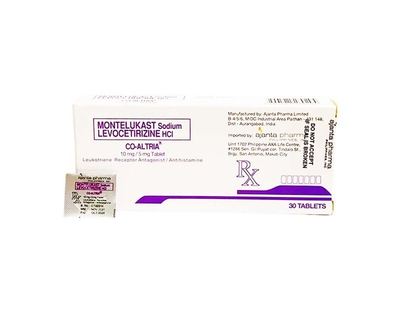 Montelukast Sodium Levocetirizine HCI Co-Altria 10mg/ 5mg 30 Tablets
