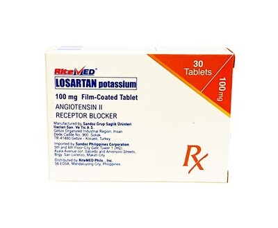 RiteMed Losartan Potassium 100mg 30 Film-Coated Tablets