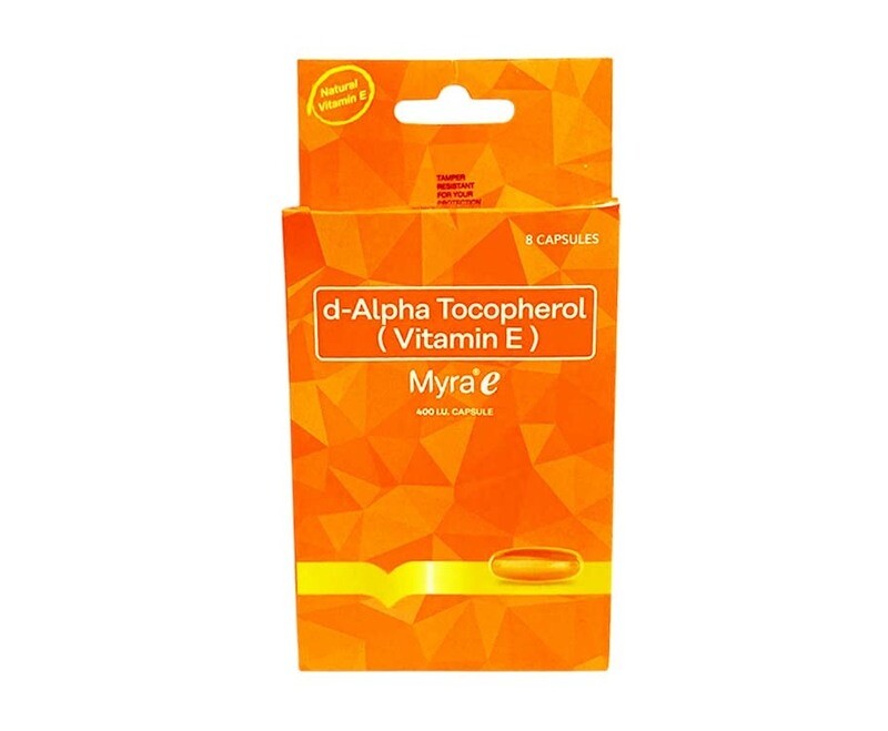 Myra E d-Alpha Tocopherol (Vitamin E) 400 I.U. 8 Capsules