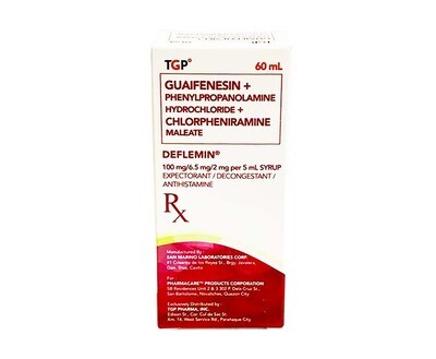 TGP Deflemin Expectorant/ Decongestant/ Antihistamine 60mL