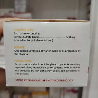 Ferrous Sulfate FERRON 500mg