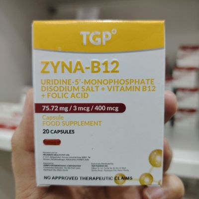 Zyna-B12 Uridine-5' Monophosphate Disodium Salt+VitaminB12+Folic Acid 75.72mg/3mcg/400mcg