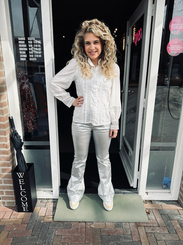 FLARED BROEK | ZILVER
