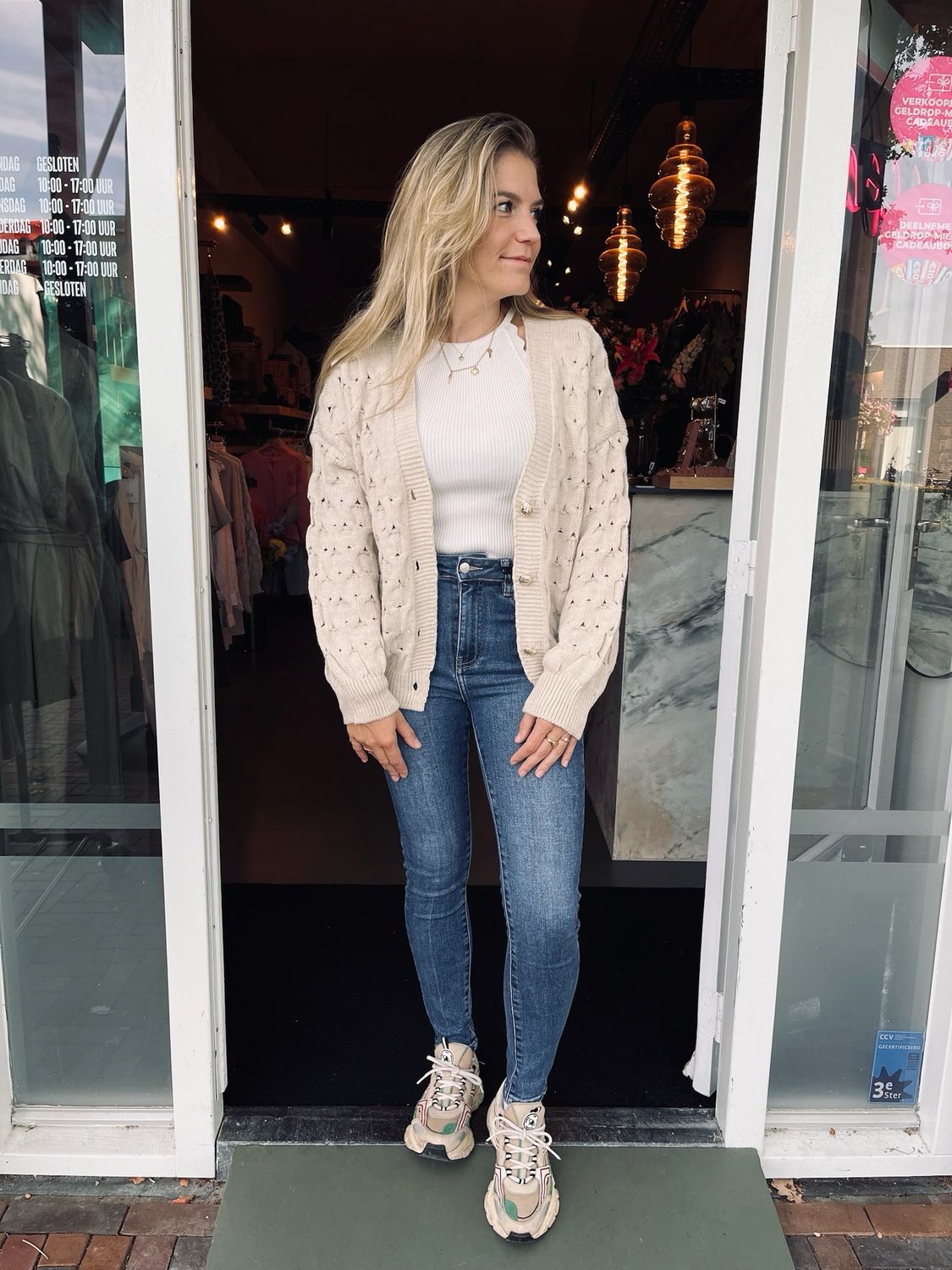 VEST GEHAAKT | BEIGE