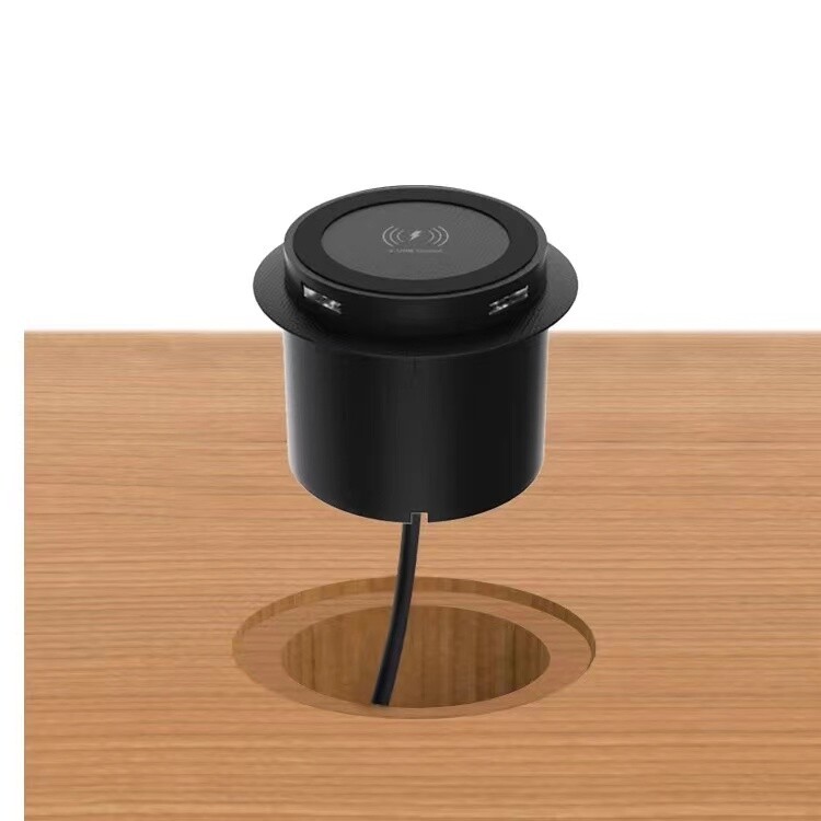 EmbedSpot Furniture Chargeur de téléphone sans fil intégré avec USB OPT-T9