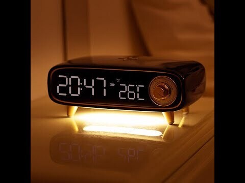 Retro Alarm Clock with Wireless Charging