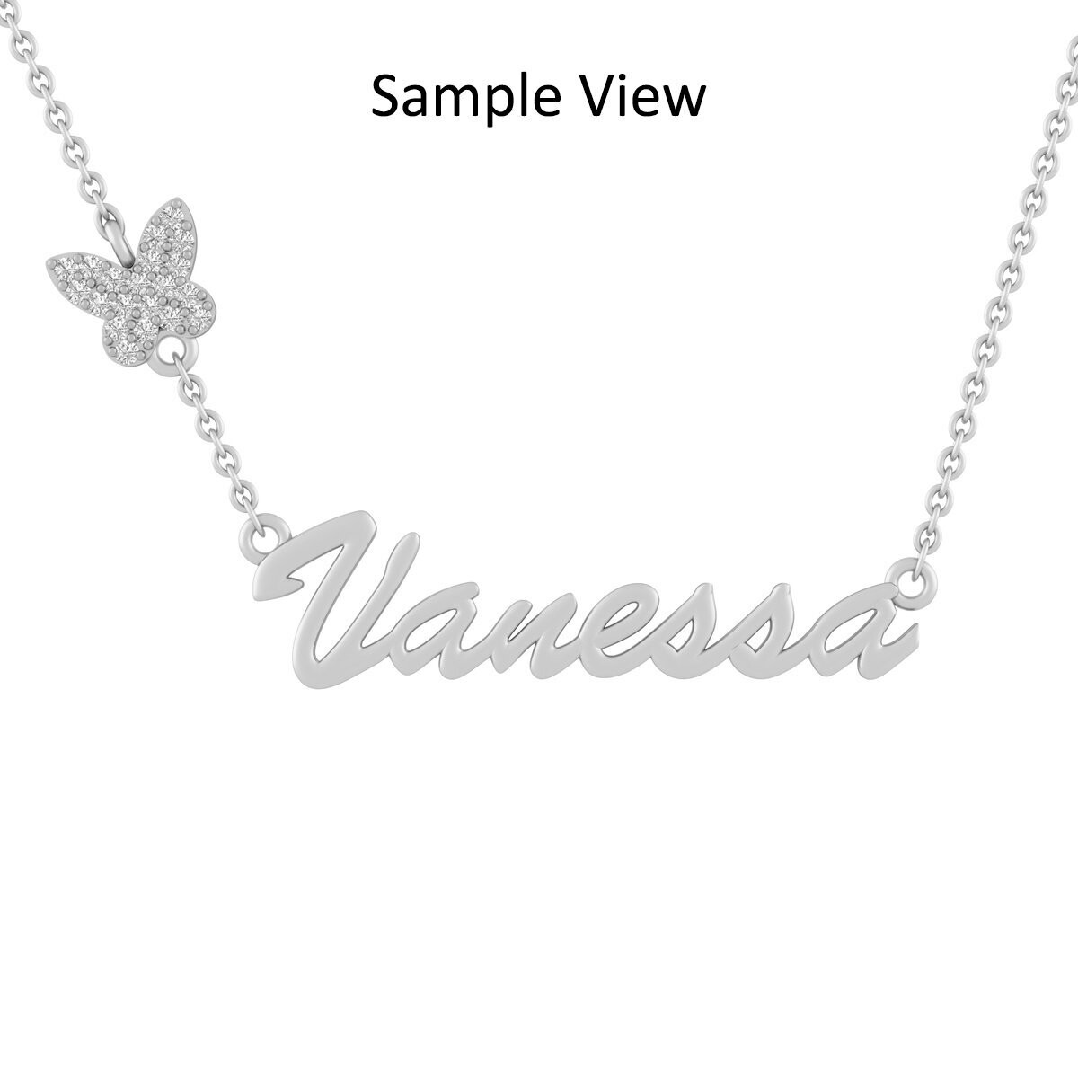 Personalized Diamond Nameplate Necklace ​