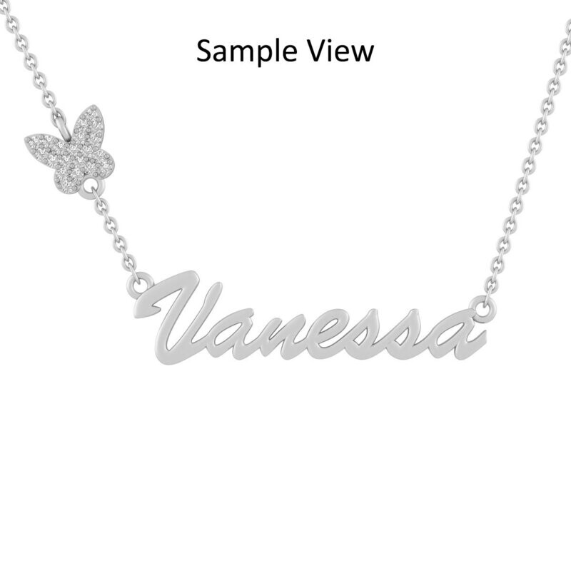Personalized Diamond Nameplate Necklace ​