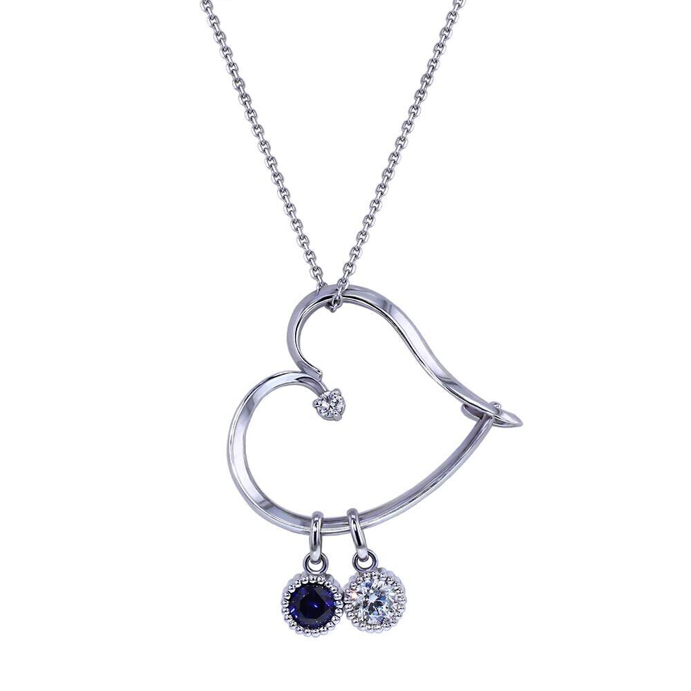 Personalized Heart Family Diamond Necklace