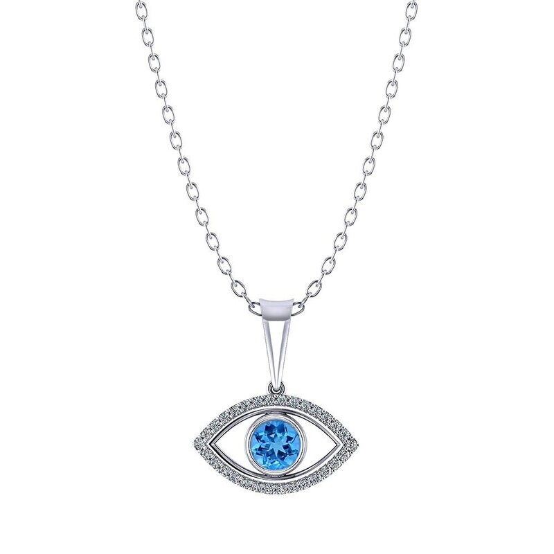 Personalized Diamond Evil Eye