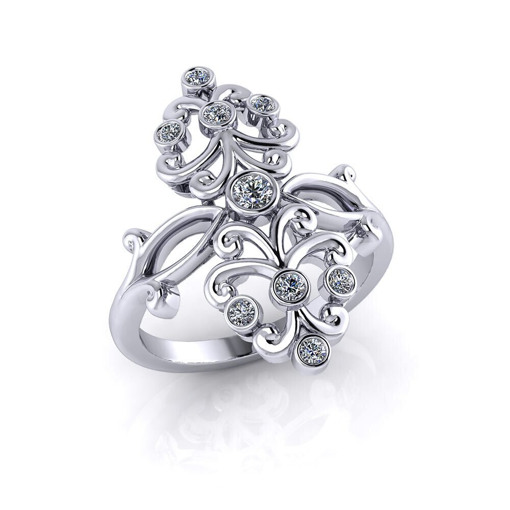 Personalized Diamond Spray Ring