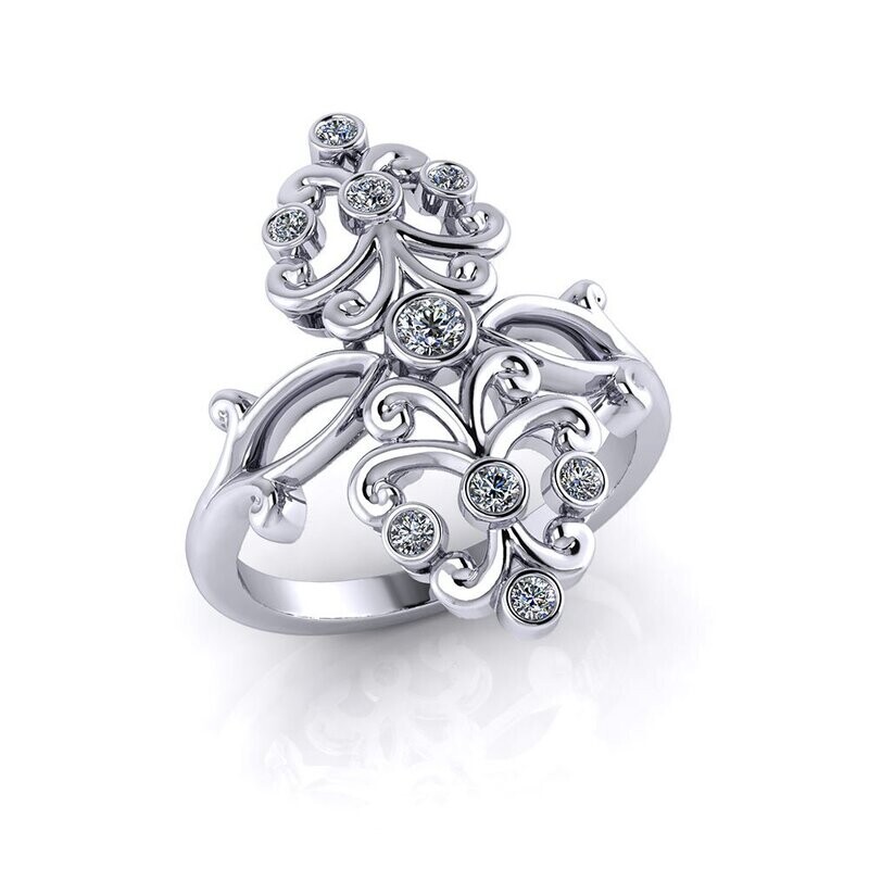 Personalized Diamond Spray Ring