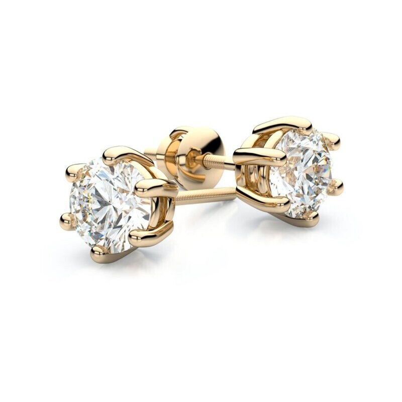 Personalized Diamond Stud Earrings-Call for Price