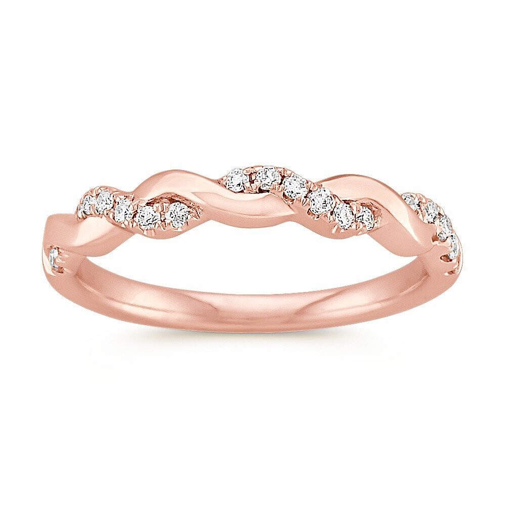 Personalized Diamond Infinity Wedding Band