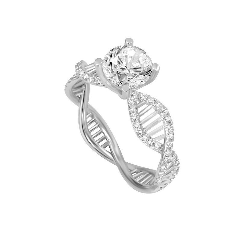Personalized DNA Diamond Ring