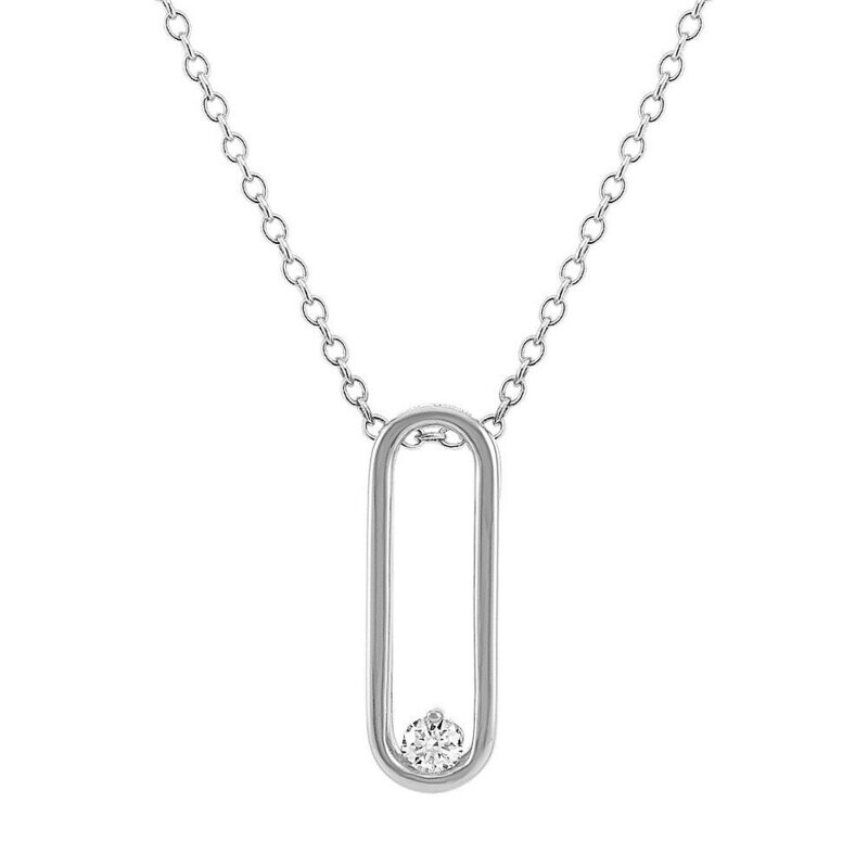 Personalized Open Diamond Pendant