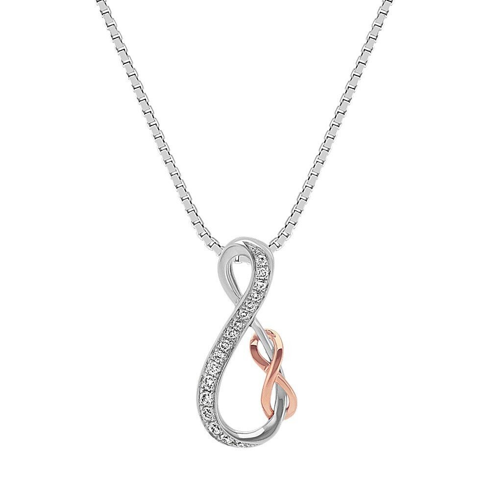 Personalized Swirl Infinity Diamond Pendant