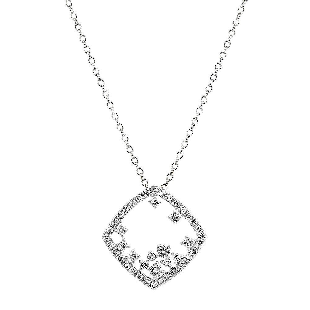 Personalized Scattered Diamond Pendant