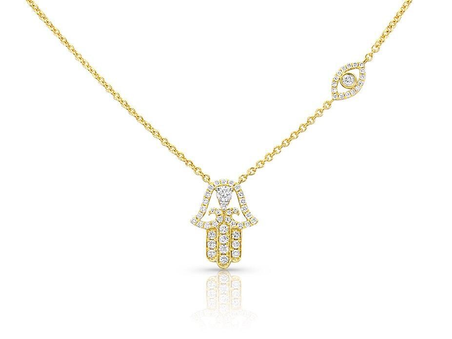 Personalized Diamond Hams Necklace