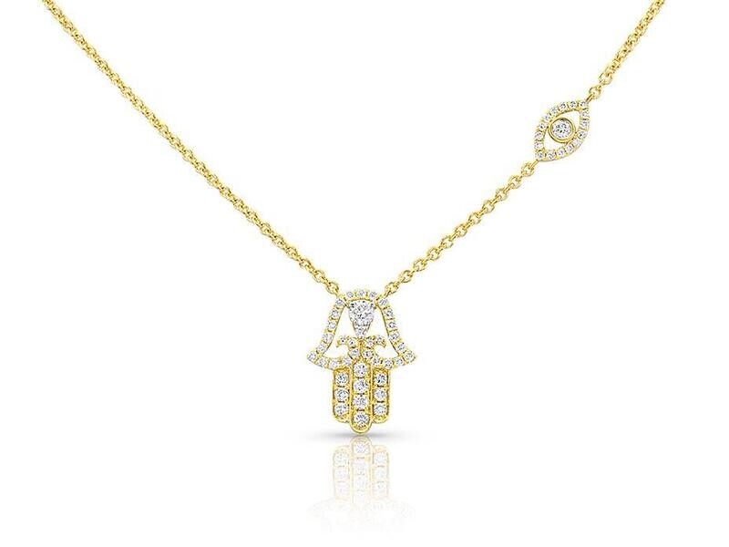 Personalized Diamond Hams Necklace