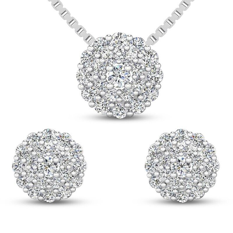 Personalized Diamond Necklace & Earring
