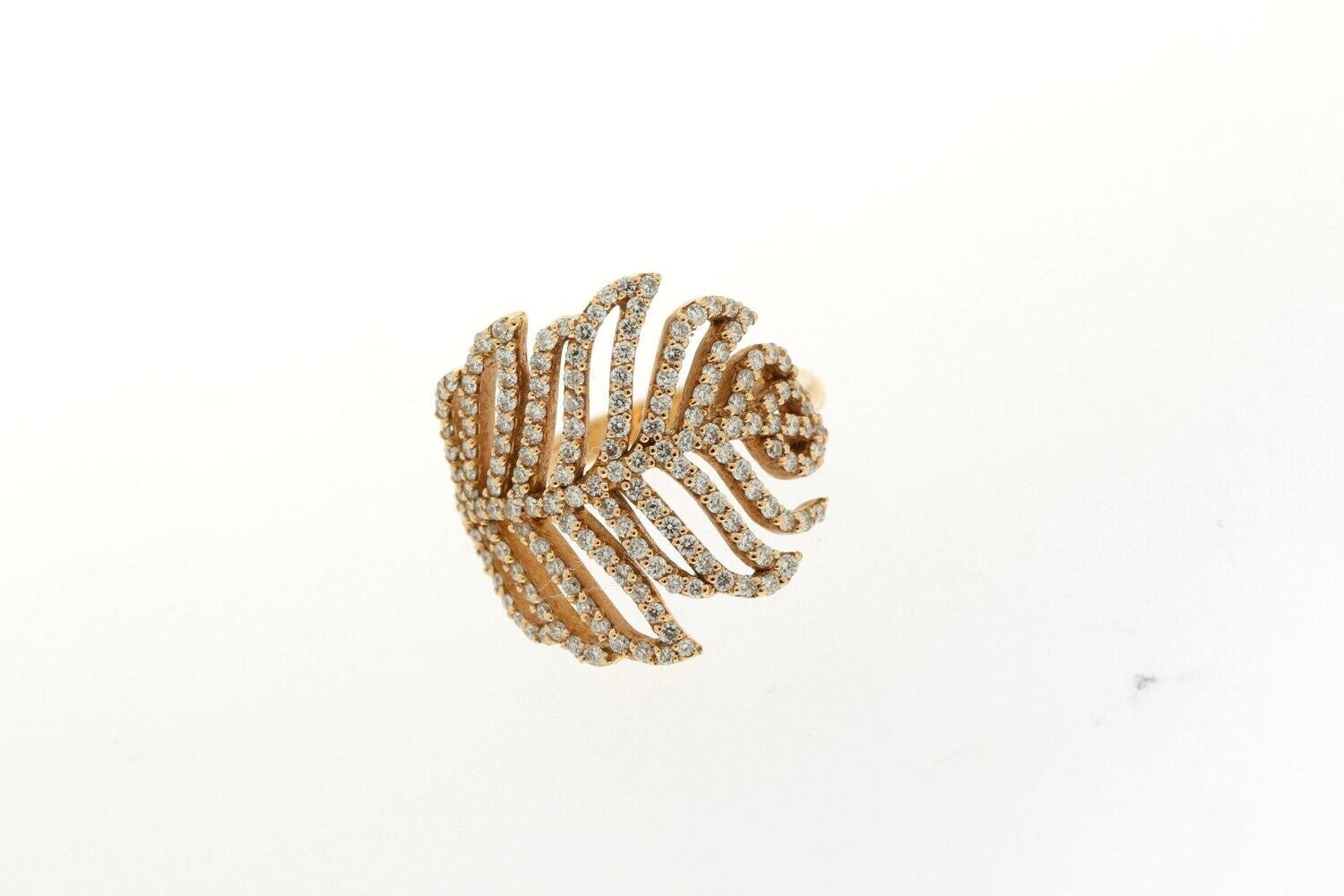 HOF Rose Gold Ring. Natural Round Diamonds