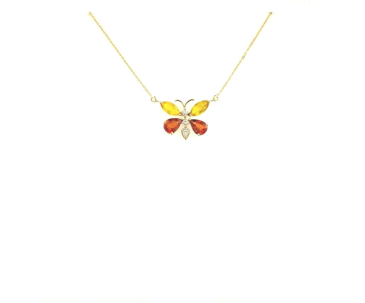 HOF Rose Gold Pendant W/chain. Round Diamond
