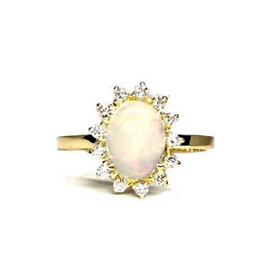 A 1.5 ct Opal and Diamond Ring