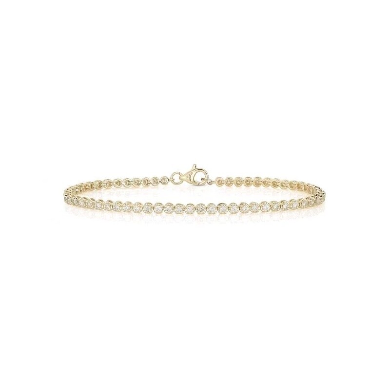 Milgrain Style Diamond Tennis Bracelet