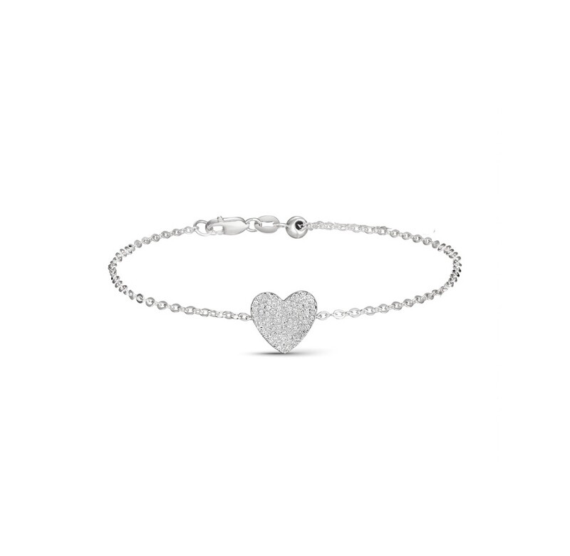 Heart Shaped Diamond Bracelet