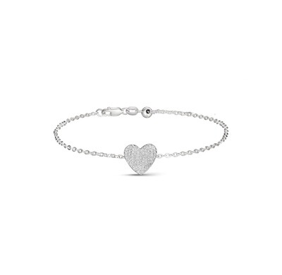 Heart Shaped Diamond Bracelet