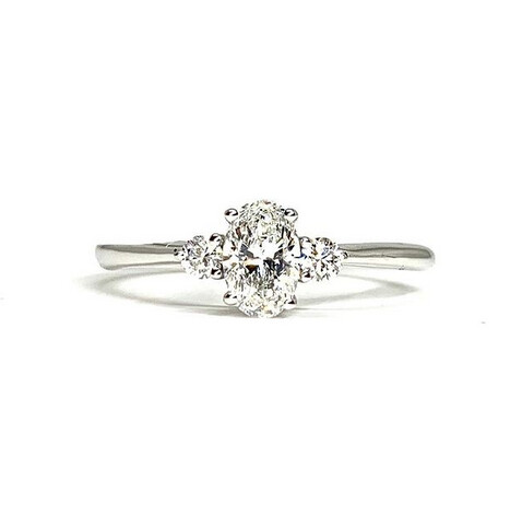 0.5 ct GIA Certified Oval Diamond Ring