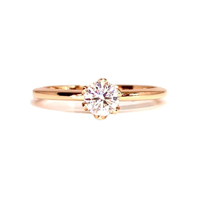 0.33 ct GIA Certified Six Prong Diamond Ring