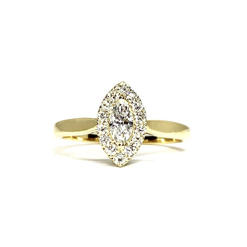 Marquise Shaped Diamond Ring