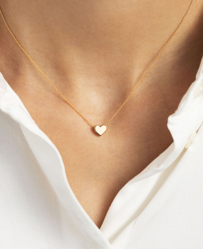 Small Thick Heart Necklace