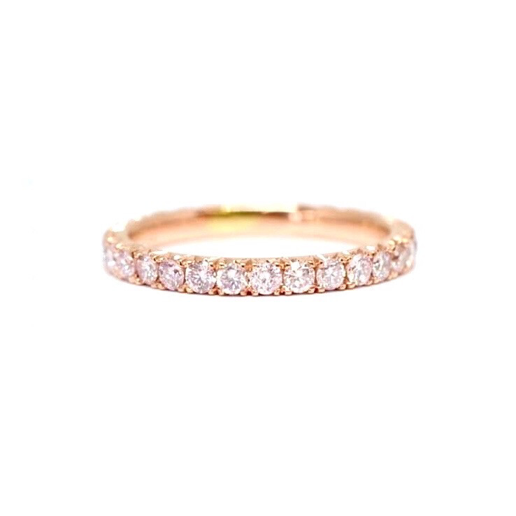 2.8 mm Half Eternity Diamond Ring