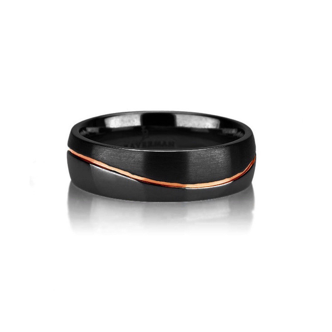 Black Gold Curved Band