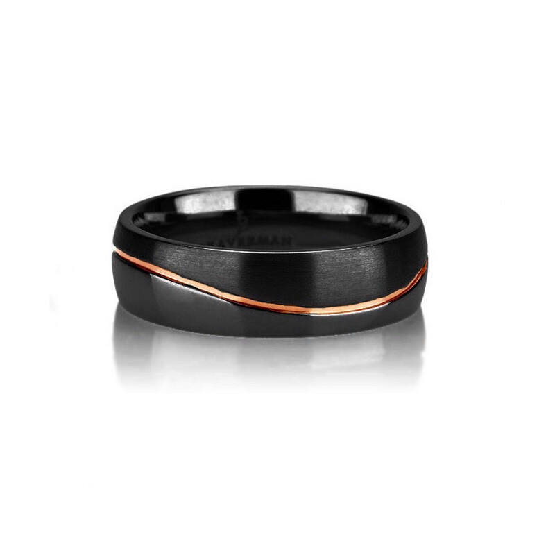 Black Gold Curved Band