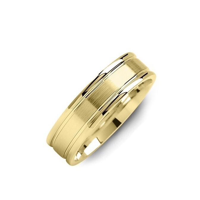 Brushed Down Gold Band