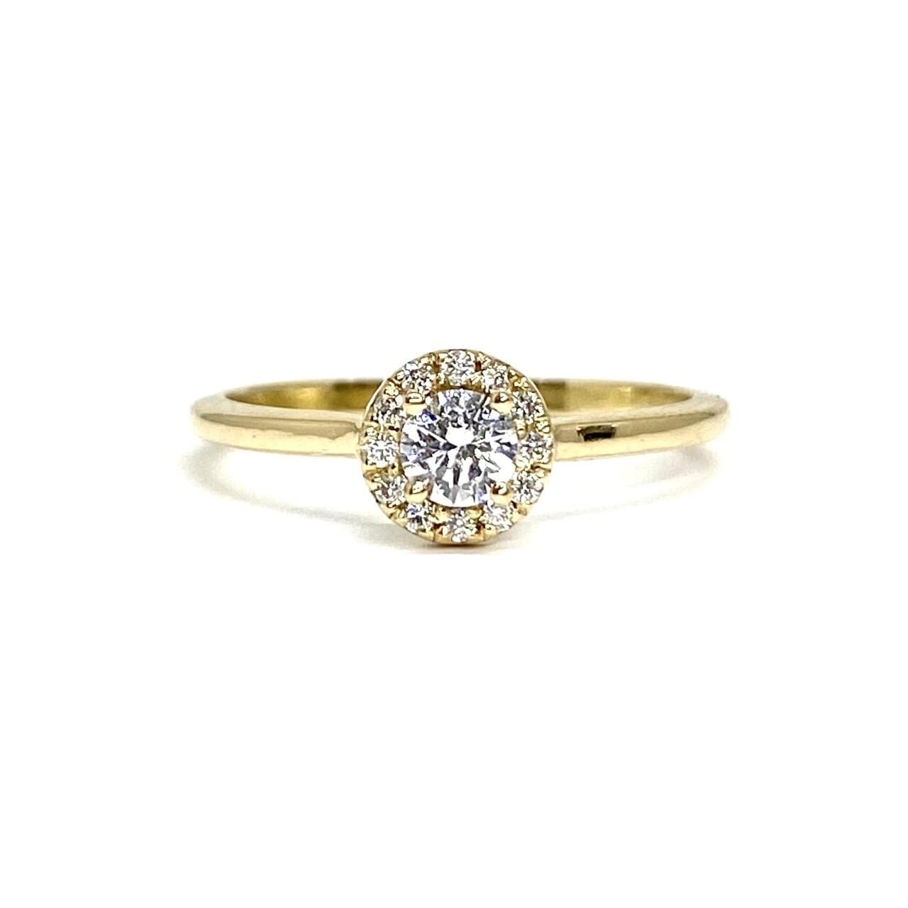 0.21 ct Halo Diamond Engagement Ring