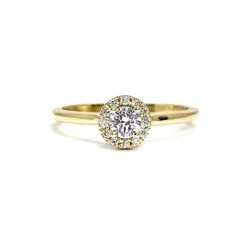 0.21 ct Halo Diamond Engagement Ring