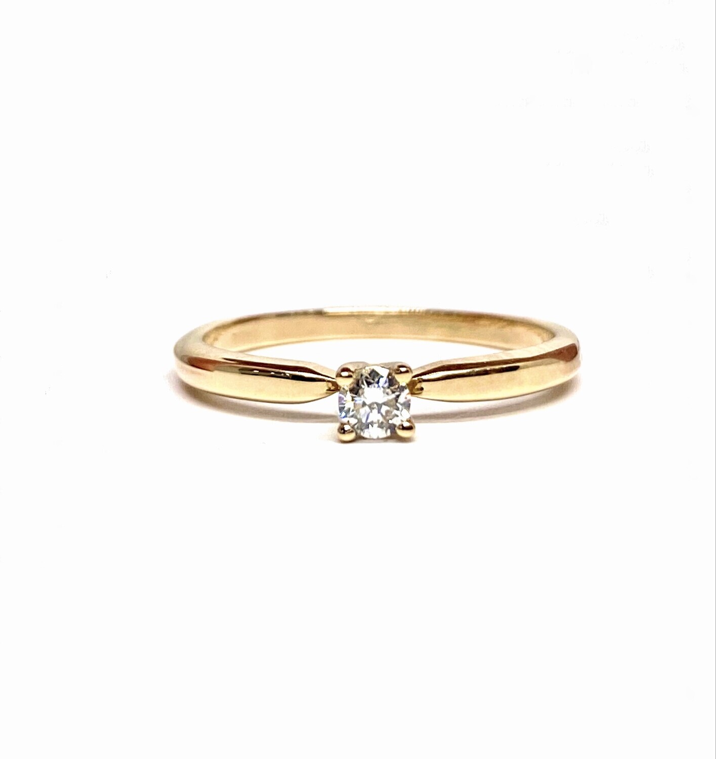 Small 0.12 ct Diamond Engagement Ring