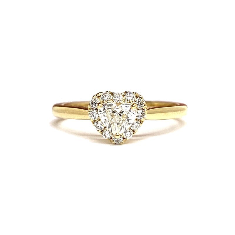 Heart Shaped Halo Diamond Engagement Ring