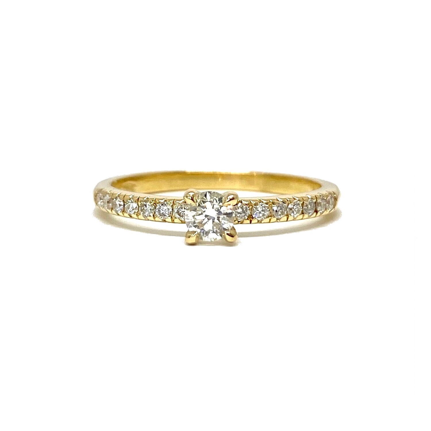 0.19 ct Pave Diamond Engagement Ring